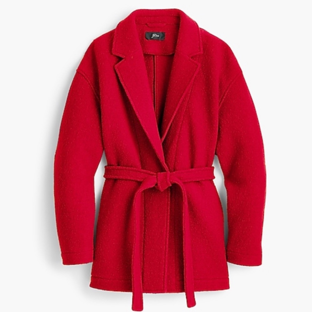 J crew Camille short wrap coat in Italian wool
